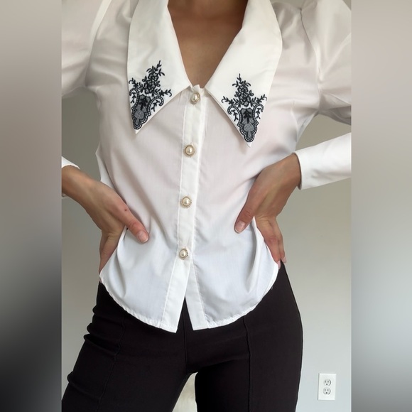 Button Down Dress Shirt- Blouse - Picture 5 of 11